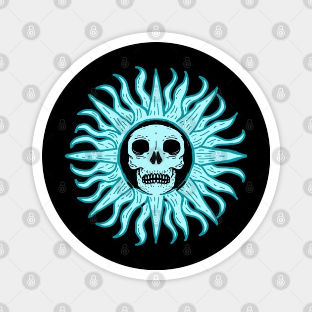 Sunny Skull II Magnet by DeathAnarchy